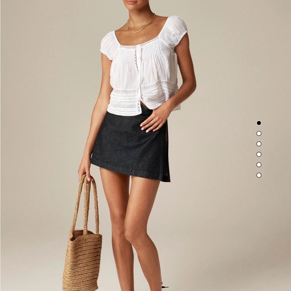 J crew denim skort size 6 NWT - Picture 1 of 5